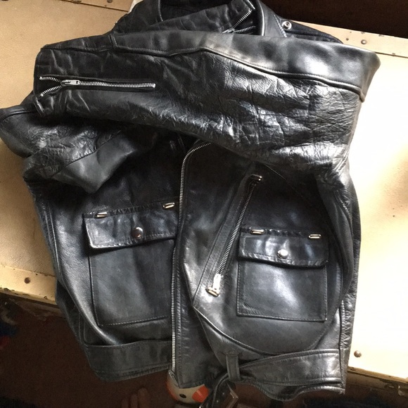Leather motorcycle jacket - Picture 4 of 6